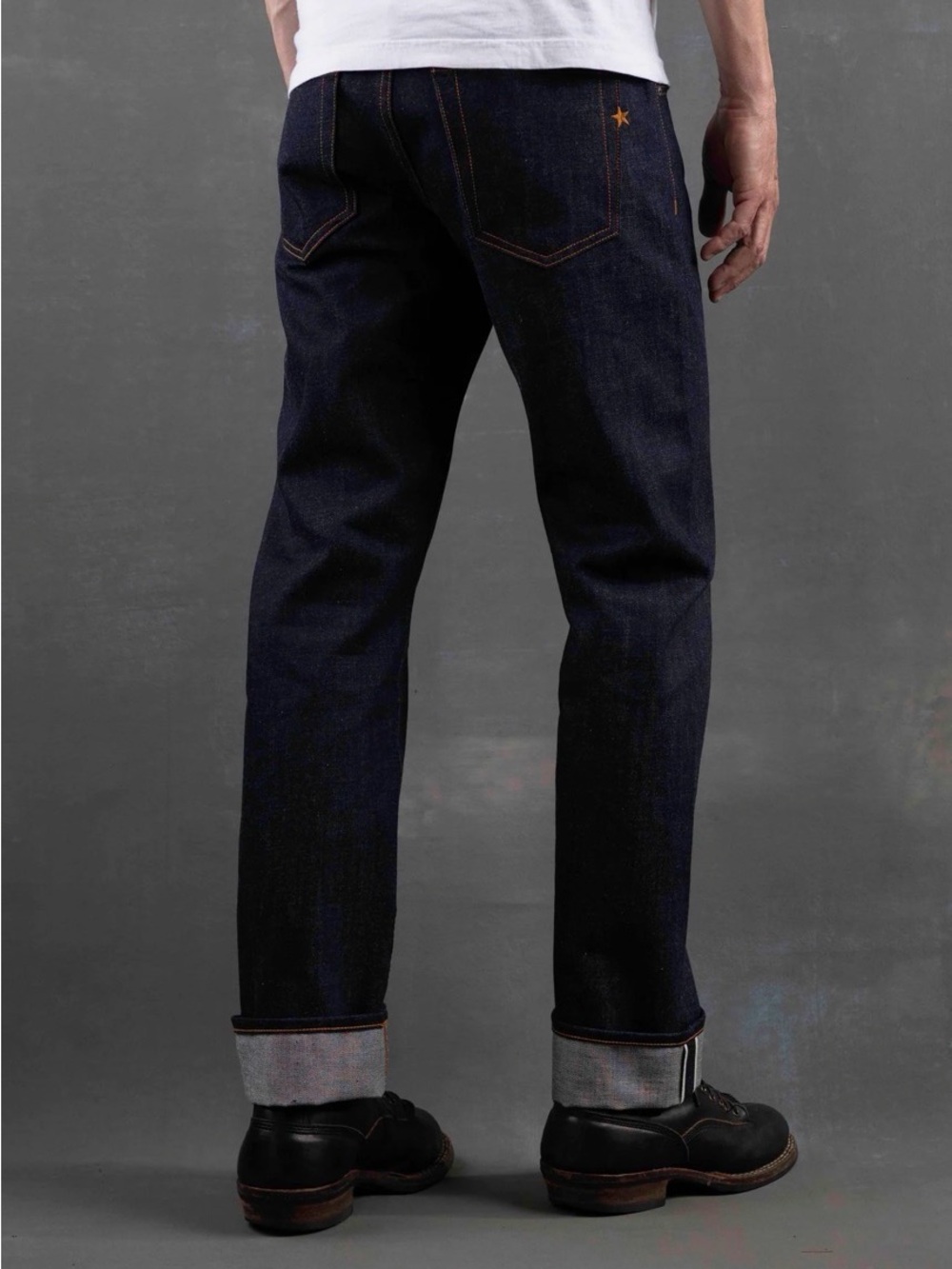 Brave Star Selvage Straight Jeans Men 33x30 Cone Mills 16.5oz Denim Raw Hem USA